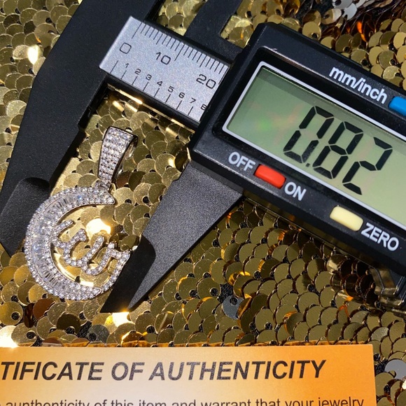 Vvs swarovski Allah pendant, Islamic jewelry, Muslim jewelry gift for men women - Picture 3 of 5